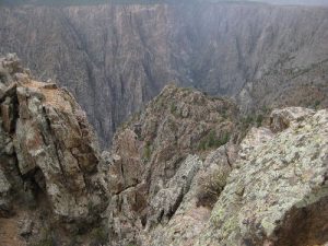 <b>Black Canyon of the Gunnison</b><br> Looking down into the canyon from Warner Point.