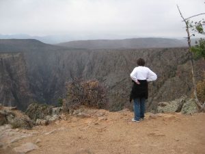 <b>Warner Point</b><br> My wife, Debbi, at Warner Point overlooking Black Canyon of the Gunnison. 10/21/10