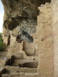 <b>Spruce Tree House</b><br> The black on the cliff overhang is soot from cookfires 7 centuries ago. 10/22/10