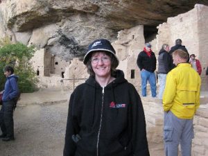 <b>Debbi Myers</b><br> My wife at Spruce Tree House, Mesa Verde National Park. 10/22/10