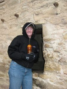 <b>Debbi Myers</b><br> My wife standing next to the door (no, it is not a window) of one of the towers at Cliff Palace. 10/22/10