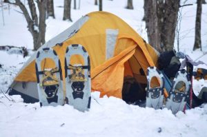 <b>Camp</b><br> Looks just like home. This tent, The North Face VE 25, kept us very warm throughout the night.