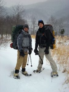 <b>Metro and BC</b><br> Getting started in the shallow stuff. The snow wasn't too deep at the start of the hike.