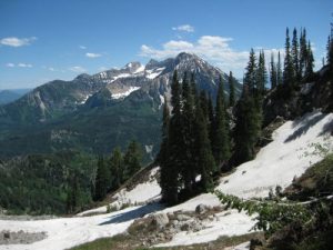 <b>Mt. Timpanogos</b><br> View from the south faced of Box Elder Peak.