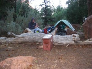 <b>LaVerkin Creek Campsite</b><br> A comfy spot on the south bank of LaVerkin Creek all the way up in the head of the canyon.