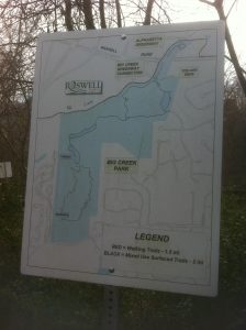 <b>Trail Map</b><br> We hiked the red marked and 1.5 mile walking trail.