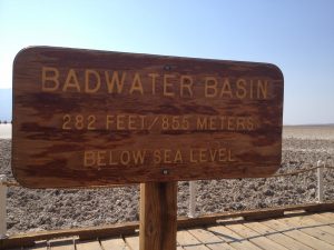 <b>Badwater Basin</b><br> Badwater Basin, at 282 feet below sea level, is the lowest point in North America