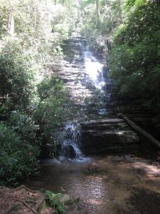 <b>Panther Falls</b><br> You reach the first waterfall just past the running box spring.