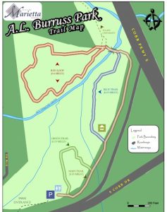 <b>A.L. Burruss Nature Park Trail Map</b>